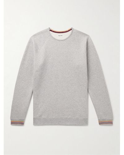 Paul Smith Sweatshirt aus Baumwoll-Jersey mit Streifen - Grau