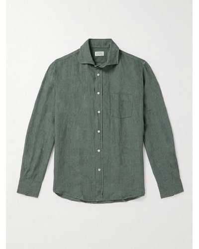 Hartford Paul Linen Shirt - Green