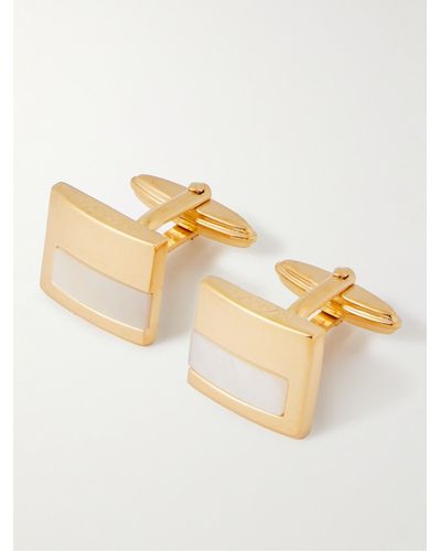 Lanvin - Textured Gold-plated Cufflinks - Mens - Gold