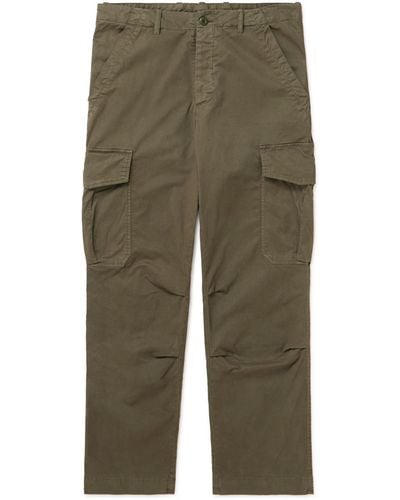 Officine Generale Kenny Straight-leg Cotton-blend Cargo Pants - Green