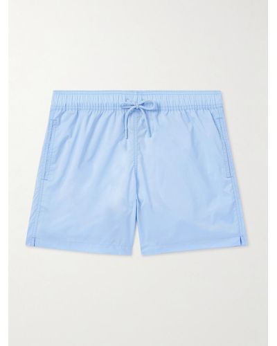 Frescobol Carioca Salvador Straight-leg Mid-length Swim Shorts - Blue