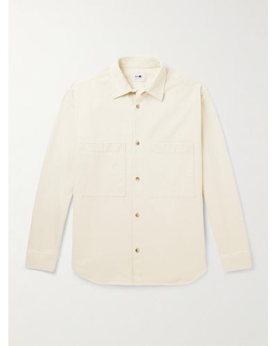NN07 Freddy Garment-dyed Recycled-cotton Twill Overshirt - Natural