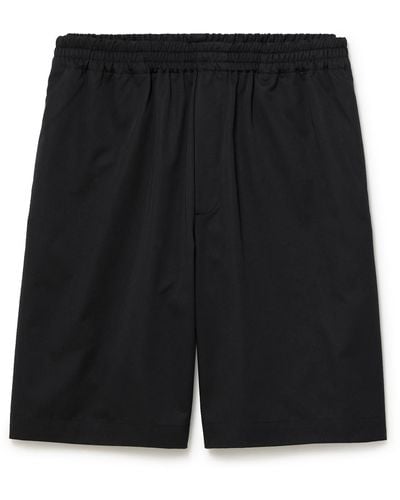 Rohe Wide-leg Cotton-twill Shorts - Black