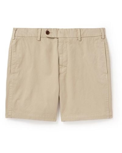 Sid Mashburn Straight-leg Garment-dyed Cotton-twill Shorts - Natural