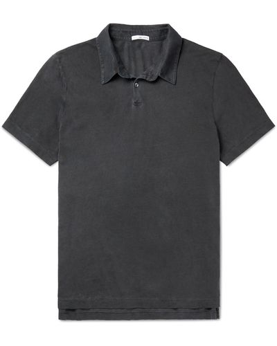 James Perse Slim-fit Supima Cotton Polo Shirt - Black