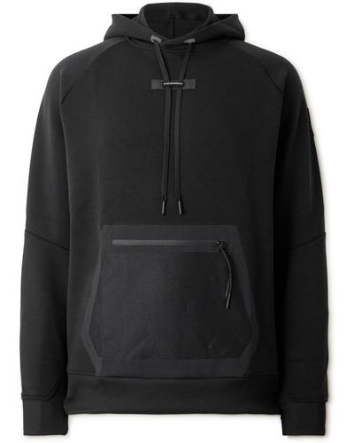 On Shoes Mesh-panelled Logo-appliquéd Recycled-jersey Hoodie - Black