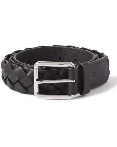 Mulberry 4cm Braided Leather Belt - Black