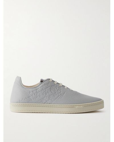 Berluti Eden Sneakers aus Leder mit Scritto-Muster - Grau