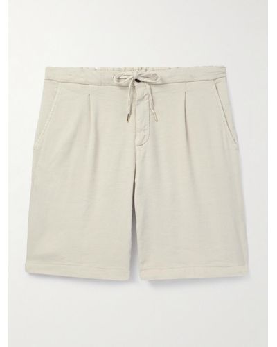 Thom Sweeney Stretch Linen And Cotton-blend Shorts - Natural