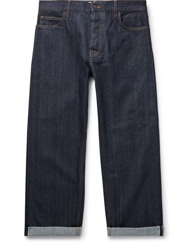 The Row Ross Straight-leg Selvedge Jeans - Blue