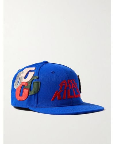 GALLERY DEPT. Atk G-patch Embellished Cotton-twill Baseball Cap - Blue