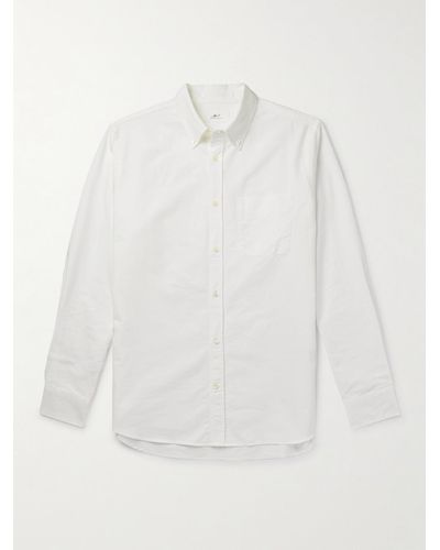 MR P. Button-down Collar Cotton Oxford Shirt - White