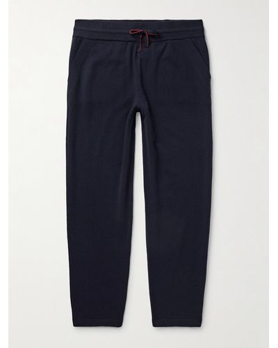 Loro Piana Tapered Baby Cashmere Joggers - Blue