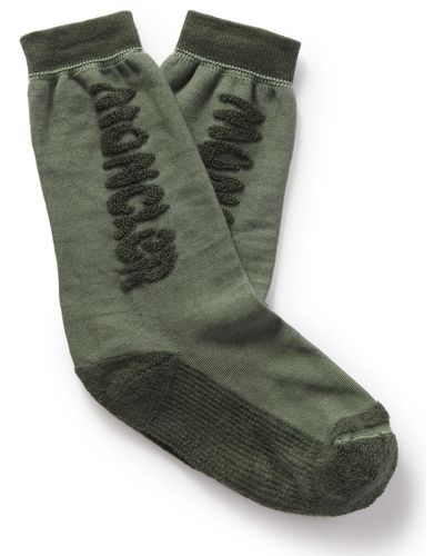 Moncler Genius Salehe Bembury Terry-trimmed Cotton-blend Socks - Green