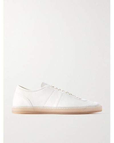 Lemaire Suede-trimmed Leather Trainers - Natural