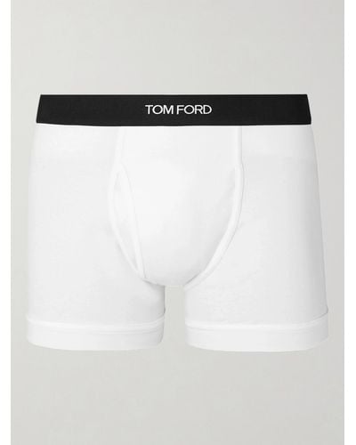 Tom Ford Stretch-cotton Boxer Briefs - White