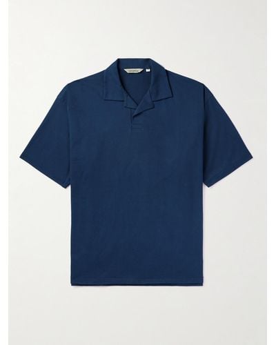 Nanamica Cotton-blend Jersey Polo Shirt - Blue