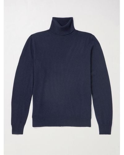 Allude Cashmere Rollneck Sweater - Blue