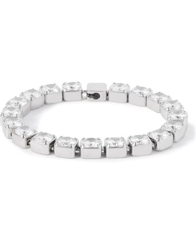 Jil Sander Silver-tone Crystal Bracelet - Metallic
