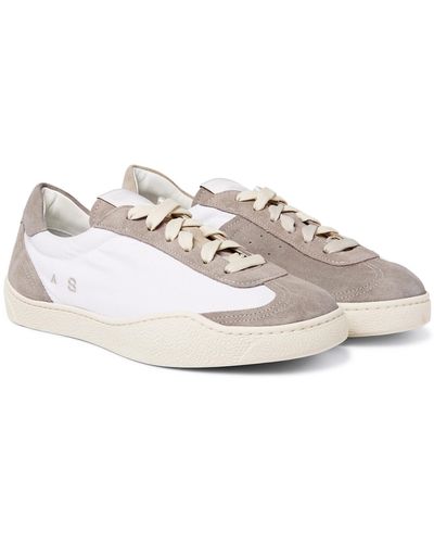 Acne Studios Lars Canvas And Suede Sneakers - Multicolour