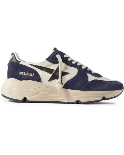 Golden Goose Running Sole Distressed Leather - Blue