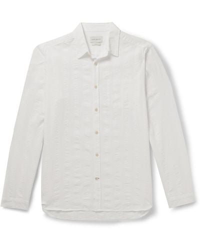 Oliver Spencer New York Striped Organic Cotton Shirt - White