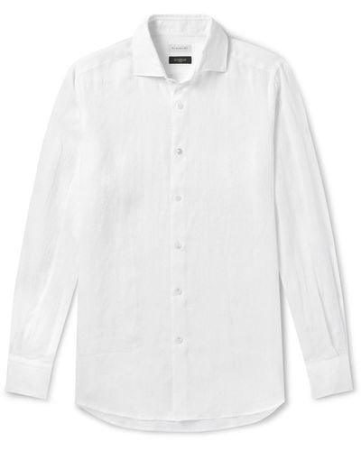 Incotex Glanshirt Slim-fit Linen Shirt - White