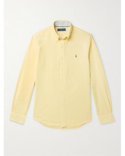Polo Ralph Lauren Slim-fit Button-down Collar Cotton Oxford Shirt - Yellow