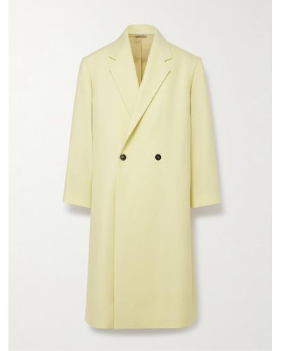 Fear Of God Double-breasted Wool Overcoat - Yellow