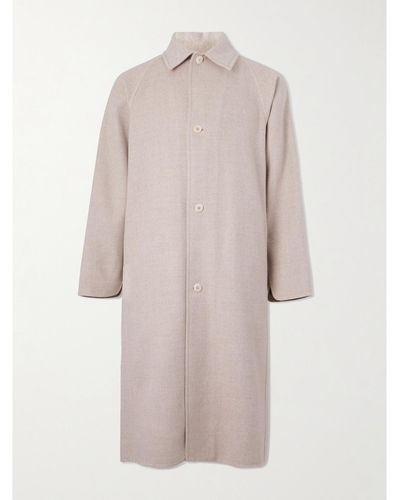STÒFFA Double-faced Wool Overcoat - Natural
