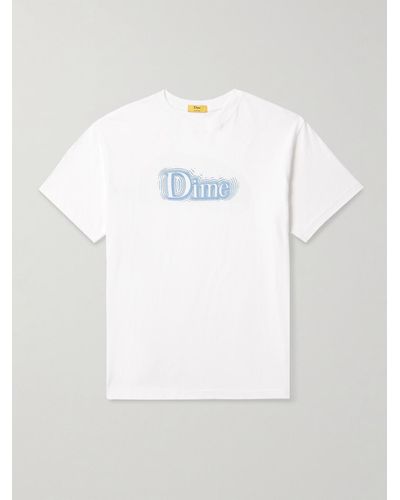Dime Noize T-Shirt aus Baumwoll-Jersey mit Logoprint - Weiß