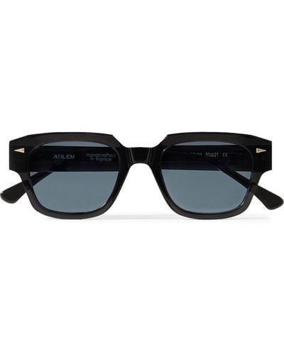 Ahlem Rivoli D-frame Acetate Sunglasses - Black