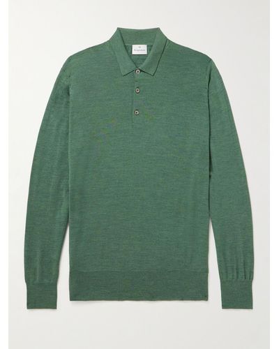 Kingsman Virgin Wool Polo Shirt - Green