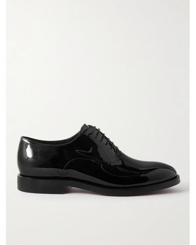 Brunello Cucinelli Patent-leather Oxford Shoes - Black