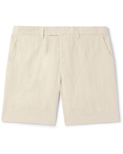 MR P. Straight-leg Linen Bermuda Shorts - Natural