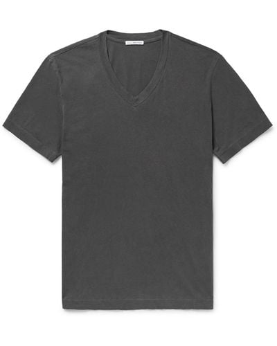 James Perse Slim-fit Combed Cotton-jersey T-shirt - Black