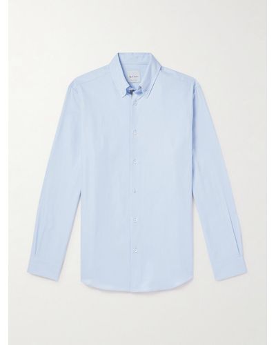 Paul Smith Button-down Collar Cotton Oxford Shirt - Blue