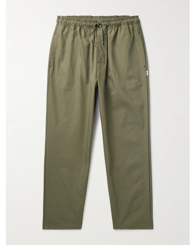 WTAPS 03 Straight-leg Cotton-ripstop Drawstring Pants - Green