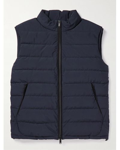 Zegna Stratos Quilted Shell Down Gilet - Blue