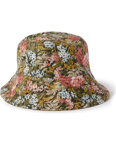 Erdem Floral-print Cotton-blend Canvas Bucket Hat - Pink
