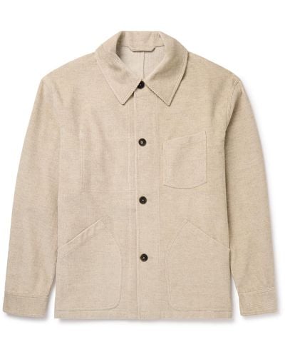 De Bonne Facture Maquignon Cotton And Linen-blend Corduroy Overshirt - Natural