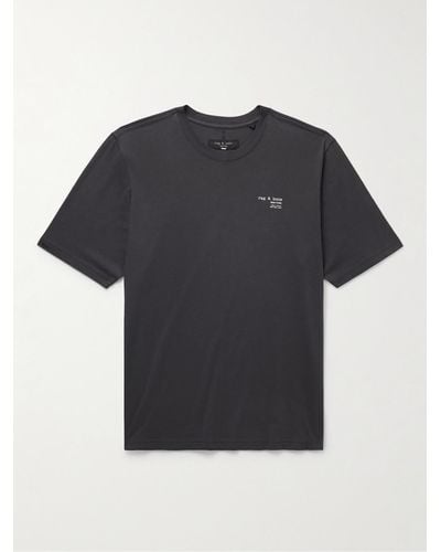 Rag & Bone T-shirt in jersey di cotone con logo 425 - Nero