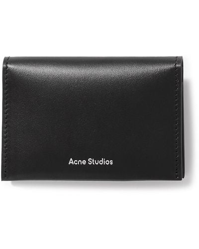 Acne Studios Logo-print Leather Bifold Wallet - Black