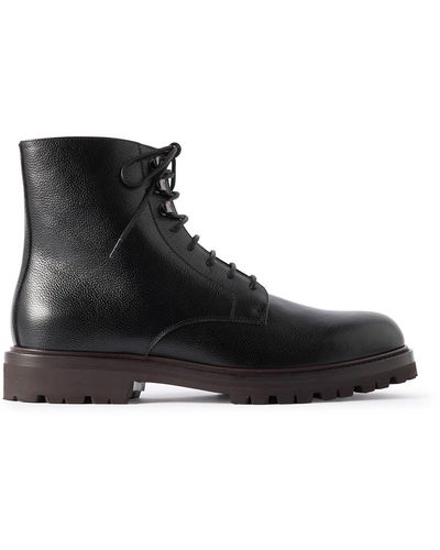 Brunello Cucinelli Full-grain Leather Boots - Black