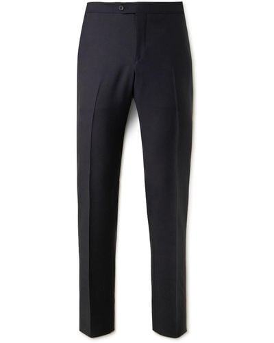 Thom Sweeney Straight-leg Wool And Mohair-blend Twill Suit Pants - Blue