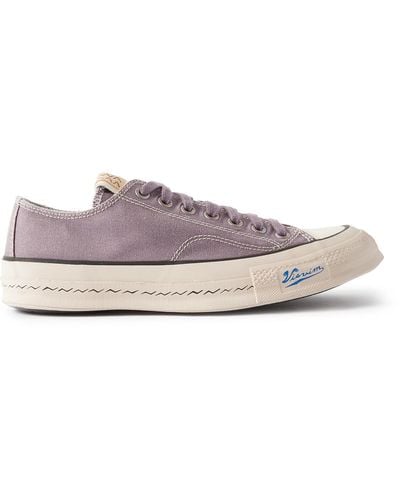 Visvim Skagway Leather-trimmed Canvas Sneakers - Pink
