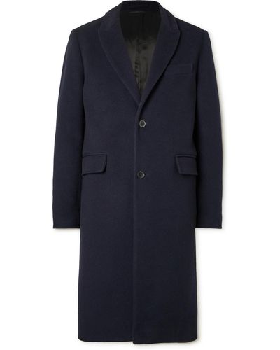 MR P. Virgin Wool And Cashmere-blend Coat - Blue
