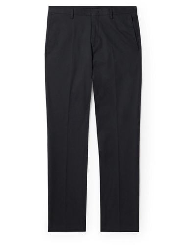 Paul Smith Tapered Organic-cotton Twill Pants - Blue