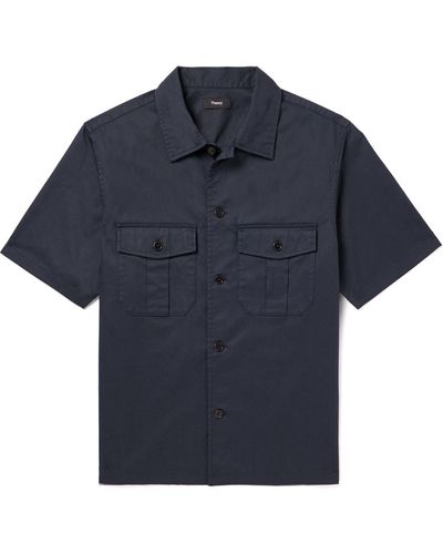 Theory Irving Linen Shirt - Blue