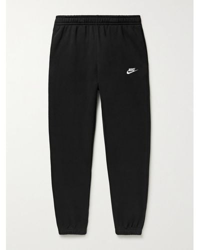 Nike Sportswear Club Tapered Cotton-blend Jersey Joggers - Black